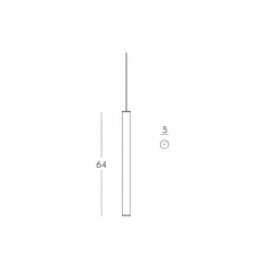 Lampada sospensione a tubo di design Slide Flux Hanging,in metacrilato