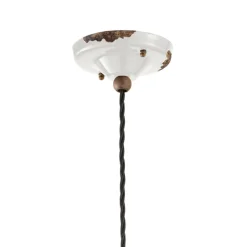 Lampada Sospensione Design Industriale in Ferro, Vetro e Ceramica - Urban