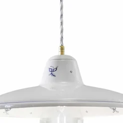 Lampada Sospensione in Ceramica Artigianale Vintage Decori a Mano - Como