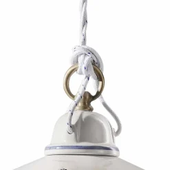 Lampada Sospensione in Ceramica Dipinta a Mano e Ferro 3 Misure - Asti