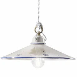 Lampada Sospensione in Ceramica Dipinta a Mano e Ferro 3 Misure - Asti