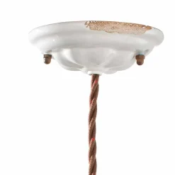 Lampada sospensione orientabile in ceramica e metallo Alayna Ferroluce
