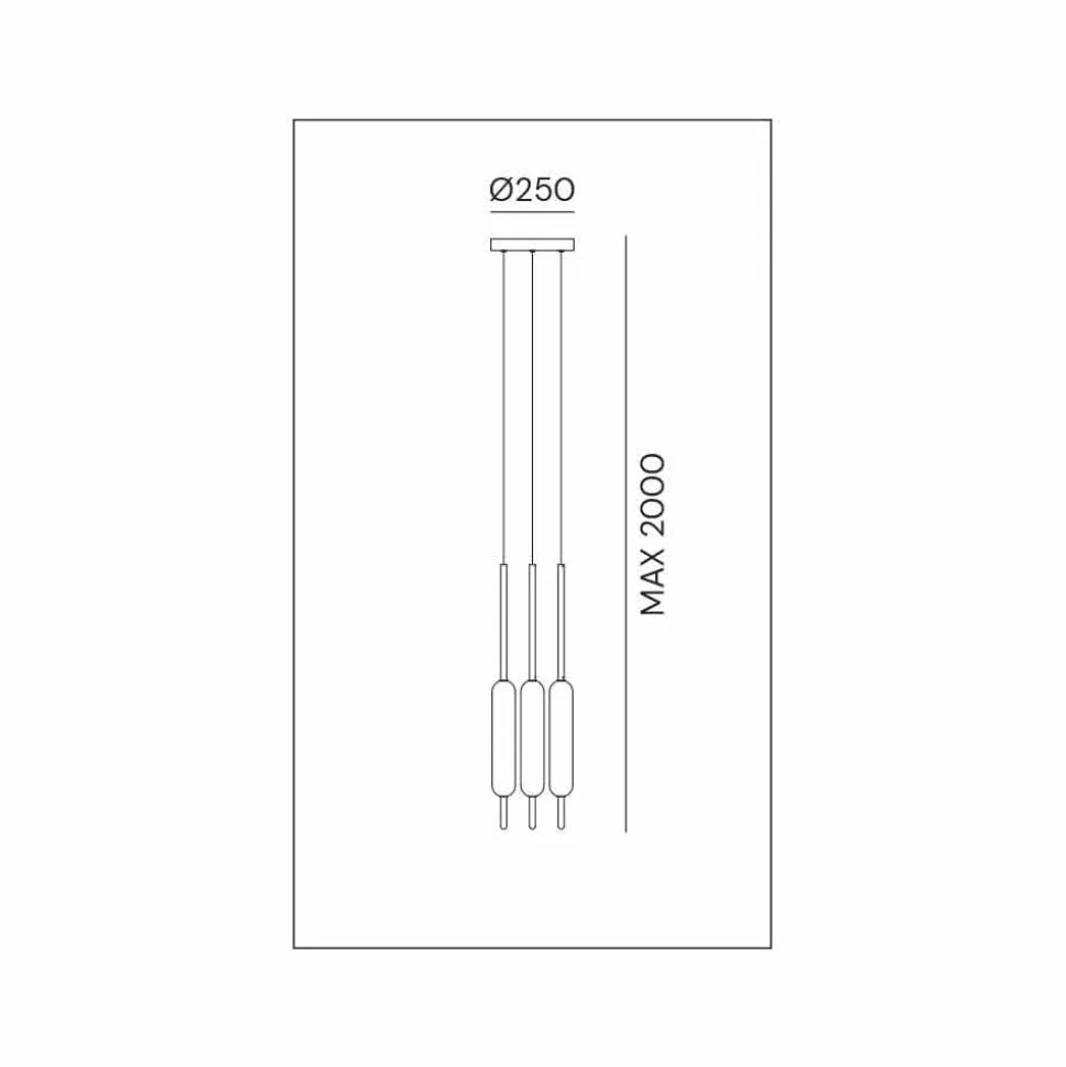 Lampada Sospesa a 1, 3 o 6 Luci in Ottone Design Moderno - Typha by Il Fanale