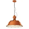 Lampada Sospesa Artigianale Industriale in Ferro e Ceramica - Industrial