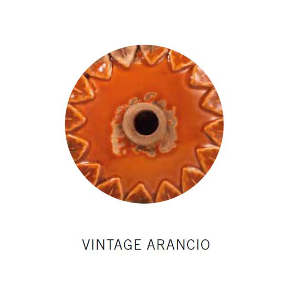 Lampada Sospesa Artigianale in Ferro e Ceramica con Griglia - Industrial
