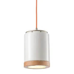 Lampada Sospesa Artigianale in Legno e Ceramica Stile Nordico - Nateca