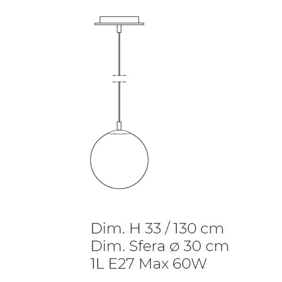 Lampada Sospesa Artigianale in Vetro Veneziano Incamiciato Soffiato - Nova