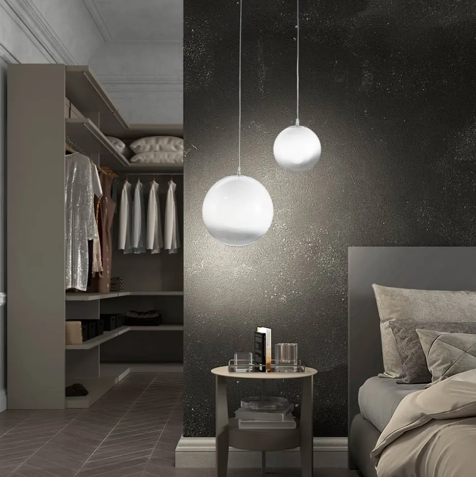 Lampada Sospesa Artigianale in Vetro Veneziano Incamiciato Soffiato - Nova