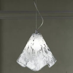 Lampada Sospesa Artigianale in Vetro di Venezia Soffiato 35 46 cm - Mary