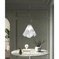 Lampada Sospesa Artigianale in Vetro di Venezia Soffiato 35 46 cm - Mary