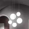 Lampada Sospesa Artigianale in Vetro Bianco di Venezia Soffiato - Neve
