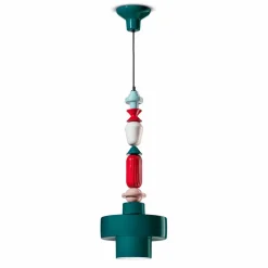 Lampada Sospesa Ceramica Giallo o Verde Design Made in Italy – Ferroluce Lariat