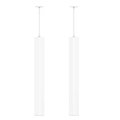 Lampada Sospesa da Incasso in Alluminio Bianco o Nero, 2 Pezzi - Rebolla