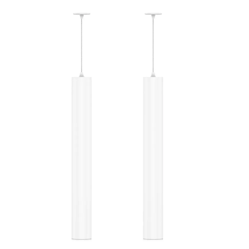 Lampada Sospesa da Incasso in Alluminio Bianco o Nero, 2 Pezzi - Rebolla