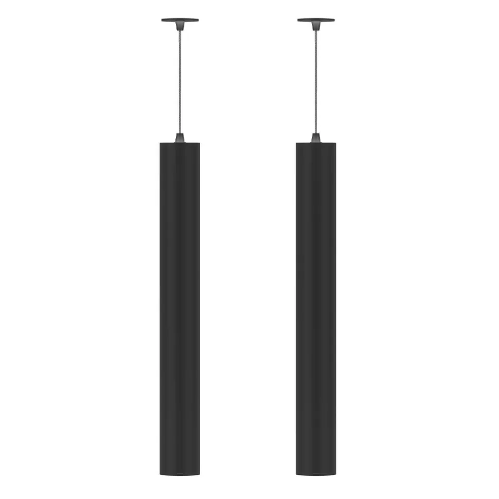 Lampada Sospesa da Incasso in Alluminio Bianco o Nero, 2 Pezzi - Rebolla