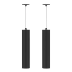 Lampada Sospesa da Incasso in Alluminio Bianco o Nero, 2 Pezzi - Rebolla