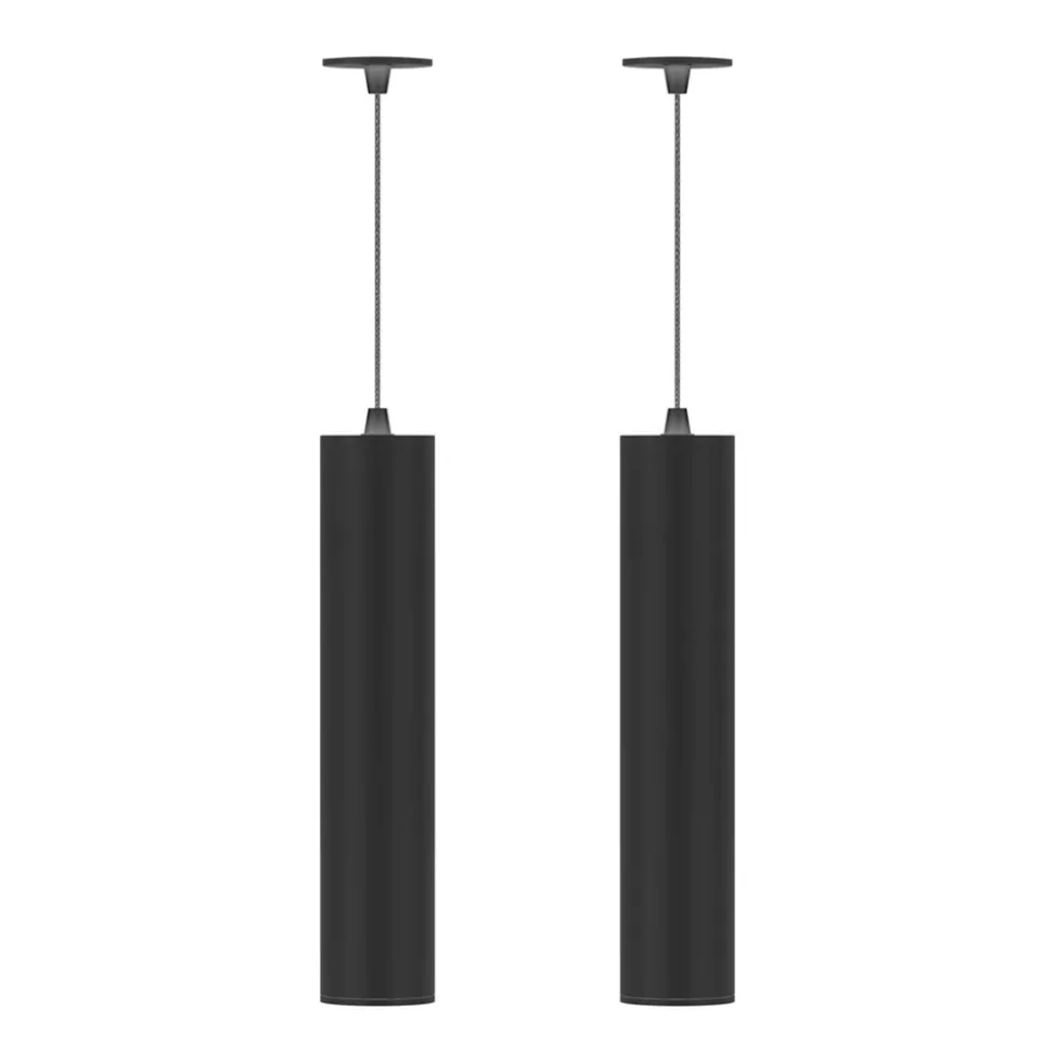 Lampada Sospesa da Incasso in Alluminio Bianco o Nero, 2 Pezzi - Rebolla