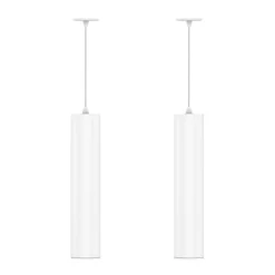 Lampada Sospesa da Incasso in Alluminio Bianco o Nero, 2 Pezzi - Rebolla