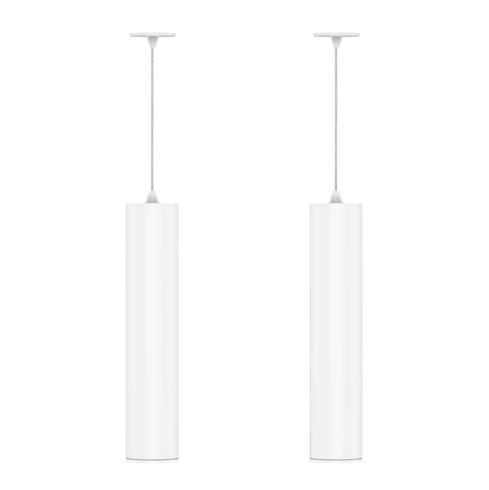 Lampada Sospesa da Incasso in Alluminio Bianco o Nero, 2 Pezzi - Rebolla