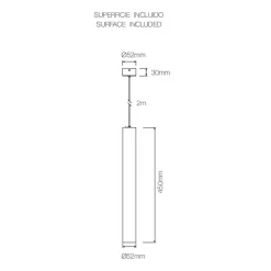 Lampada Sospesa Decorativa in Alluminio Bianco o Nero, 2 Pezzi - Rebolla