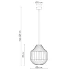 Lampada Sospesa Design Tondeggiante in Vetro Bianco in Filigrana - Caravan
