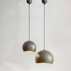 Lampada Sospesa in Acciaio Diametro 300 o 400 mm – Materia Aldo Bernardi