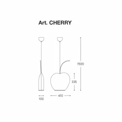 Lampada Sospesa in Ceramica a Forma di Ciliegia – Fruits Aldo Bernardi