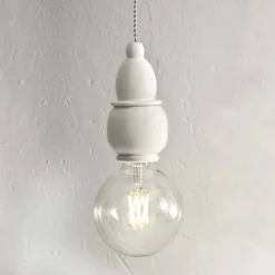 Lampada Sospesa in Ceramica Shabby Chich con Cavo  3 mt – Fate Aldo Bernardi