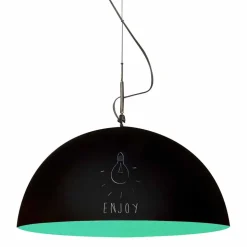 Lampada sospesa in resina In-es.artdesign Mezza Luna Lavagna moderna