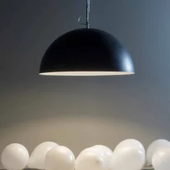 Lampada sospesa in resina In-es.artdesign Mezza Luna Lavagna moderna