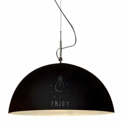Lampada sospesa in resina In-es.artdesign Mezza Luna Lavagna moderna