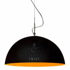 Lampada sospesa in resina In-es.artdesign Mezza Luna Lavagna moderna