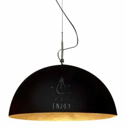Lampada sospesa in resina In-es.artdesign Mezza Luna Lavagna moderna