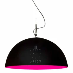 Lampada sospesa in resina In-es.artdesign Mezza Luna Lavagna moderna