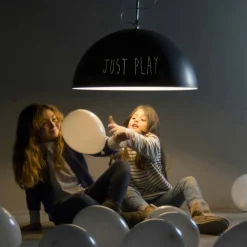 Lampada sospesa in resina In-es.artdesign Mezza Luna Lavagna moderna