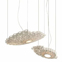 Lampada Sospesa in Tecnopolimero Bianco di Design 2 Dimensioni - Cattedrale