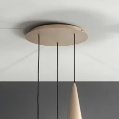 Lampada Sospesa in Vetro Soffiato con Struttura in Metallo - Trentino
