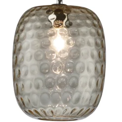 Lampada Sospesa in Vetro Veneziano e Metallo Cromato Made in Italy - Calima