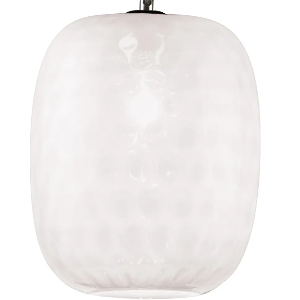 Lampada Sospesa in Vetro Veneziano e Metallo Cromato Made in Italy - Calima