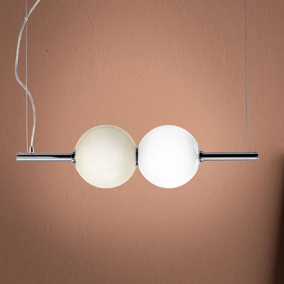 Lampada Sospesa in Vetro Veneziano Incamiciato Soffiato a Mano - Jupiter