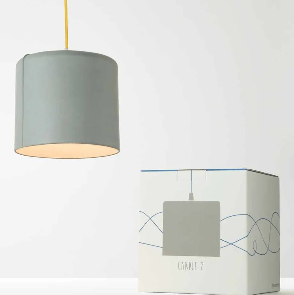 Lampada sospesa moderna In-es.artdesign Candle 2 in colorata laprene