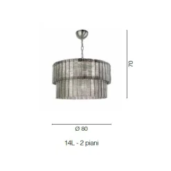 Lampada Sospesa Moderna in Vetro Artigianale Lusso Made in Italy - Valadier