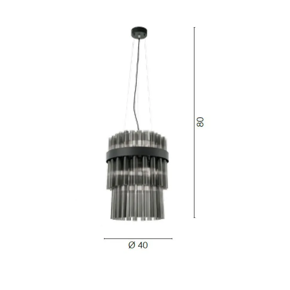 Lampada Sospesa Moderna in Vetro Soffiato Lusso Made in Italy - Maesta