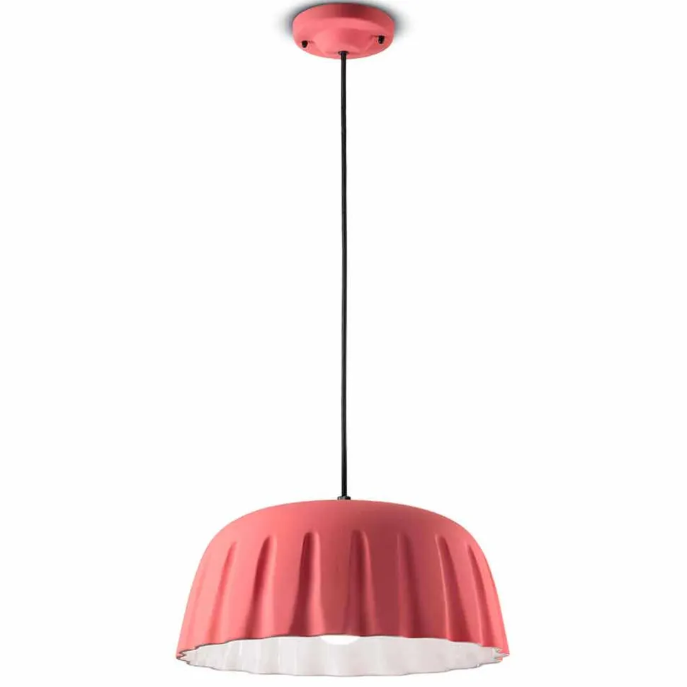 Lampada Sospesa Vintage in Ceramica Made in Italy – Ferroluce Madame Grès