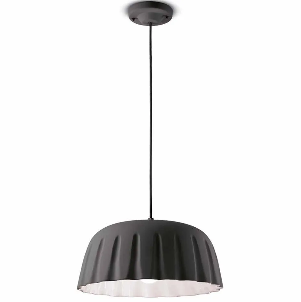 Lampada Sospesa Vintage in Ceramica Made in Italy – Ferroluce Madame Grès