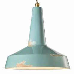 Lampada stile retrò a sospensione artigianale Ferroluce