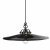 Lampada vintage a sospensione in ceramica lucida e viti dorate Betty