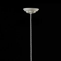 Lampada vintage a sospensione in ceramica lucida e viti dorate Betty