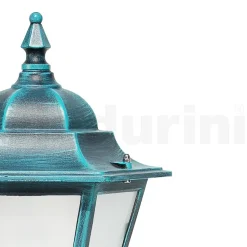 Lampioncino da Giardino in Vetro Sabbiato e 5 Finiture di Alluminio - Pinako