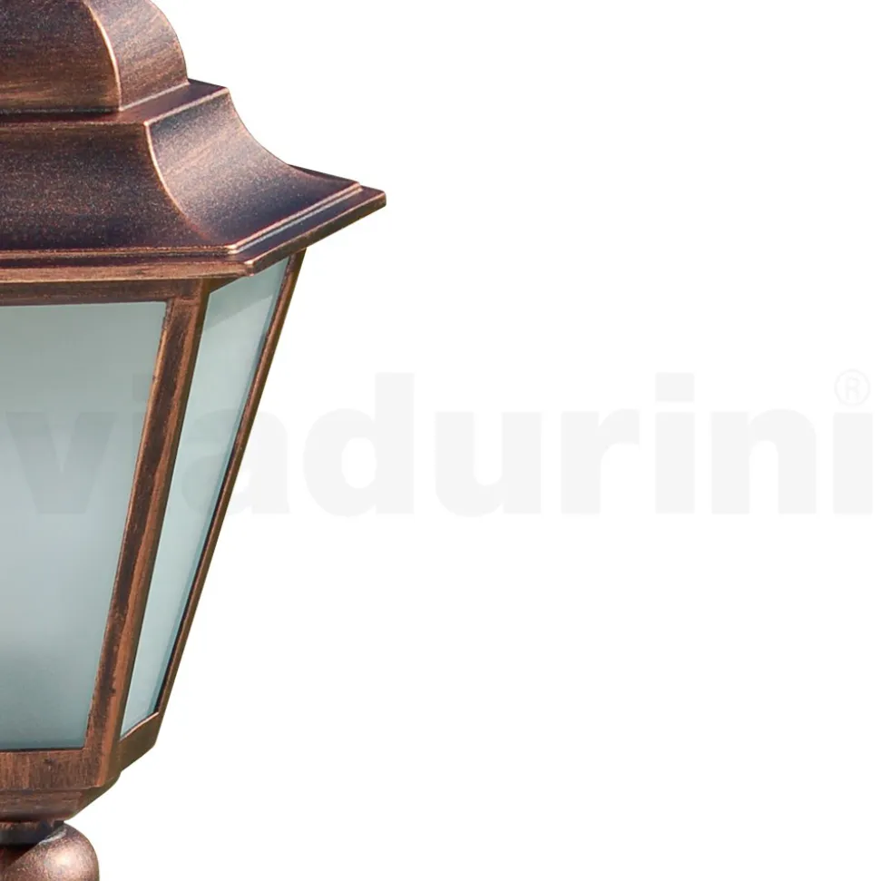 Lampione Alto 79 cm da Giardino in Vetro e 5 Finiture di Alluminio - Pinako